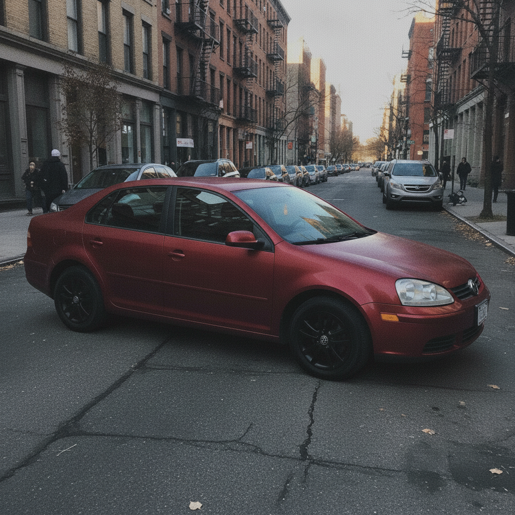 Voiture avec nouvelle couleur rouge et jantes noires